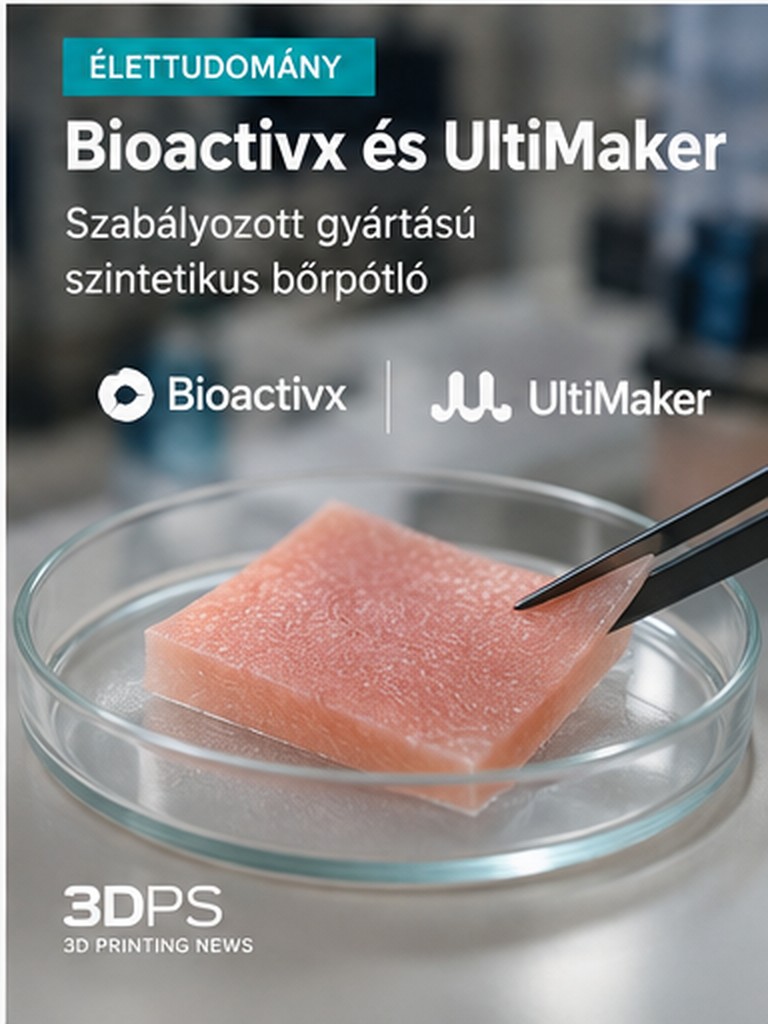 Bioactivx és UltiMaker: 3D nyomtatás szabályozott bőrpótló-gyártásban