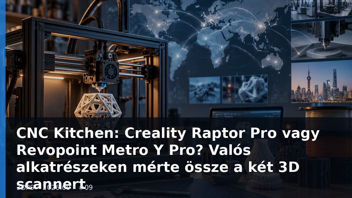 CNC Kitchen: Creality Raptor Pro vagy Revopoint Metro Y Pro? Valós alkatrészeken mérte össze a két 3D scannert