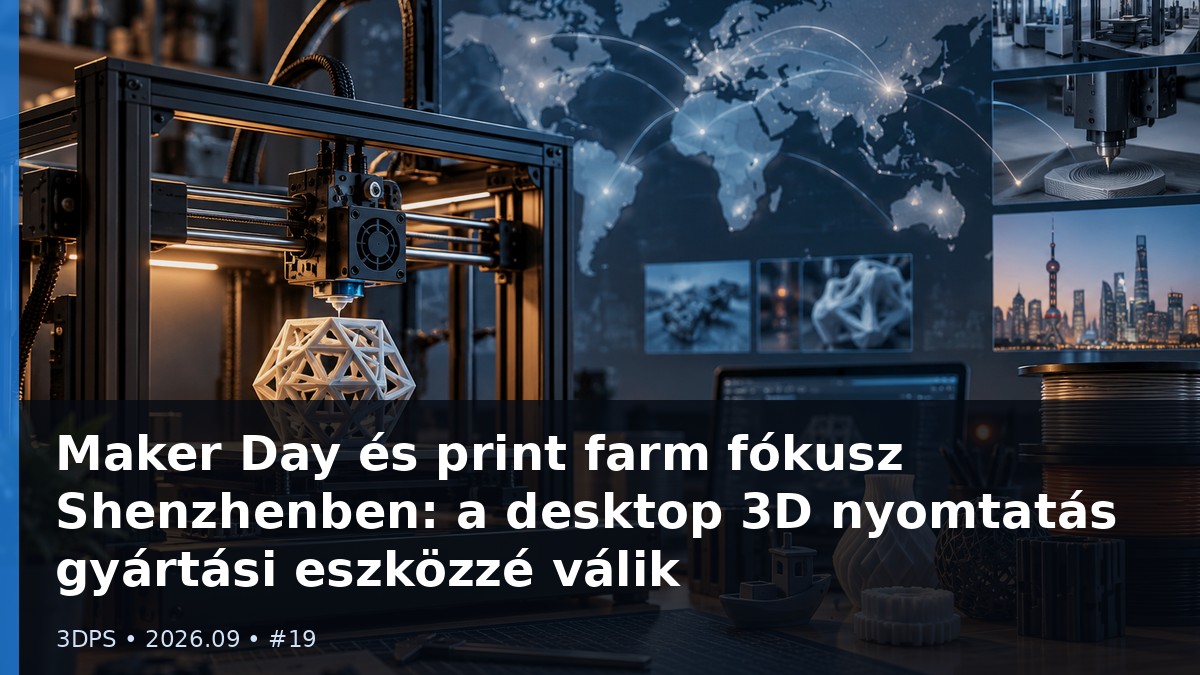 Maker Day és print farm fókusz Shenzhenben: a desktop 3D nyomtatás gyártási eszközzé válik