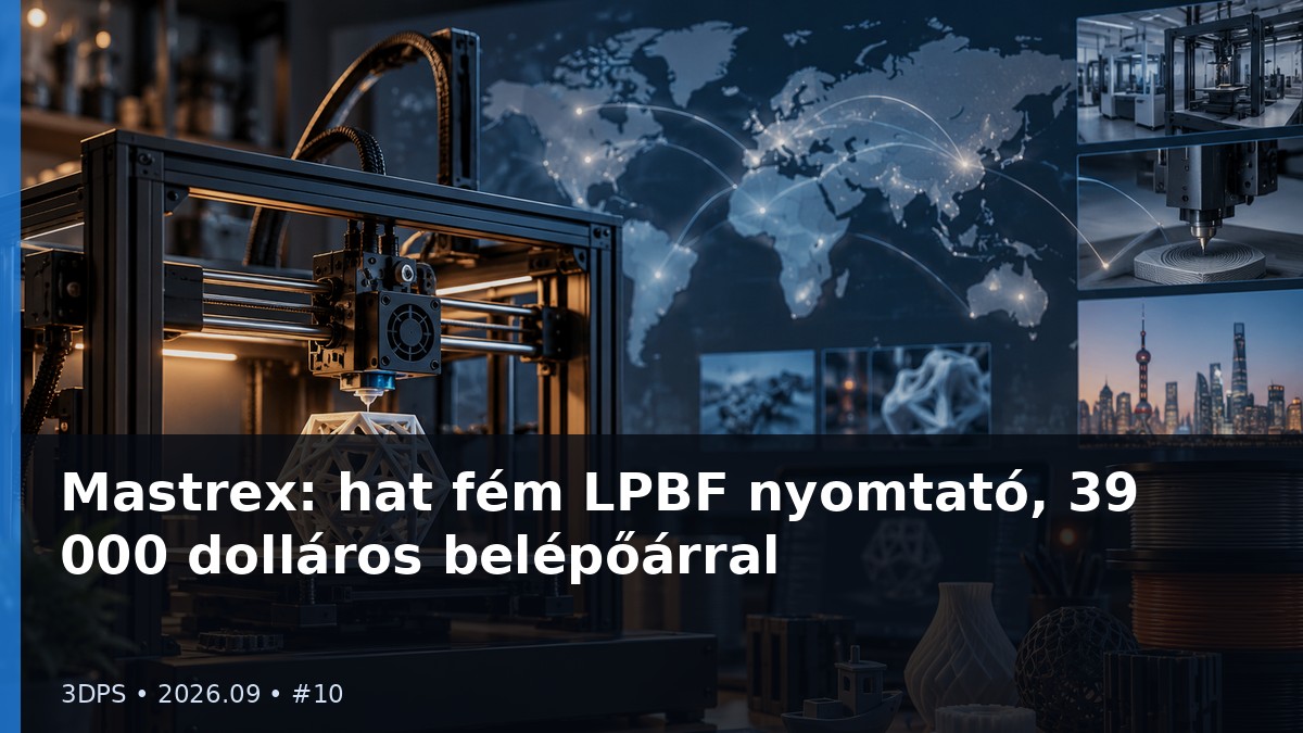Mastrex: hat fém LPBF nyomtató, 39 000 dolláros belépőárral