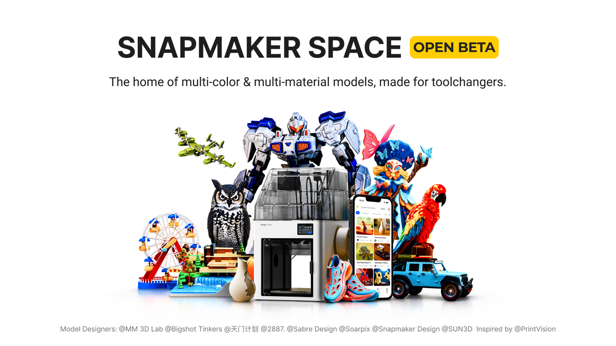 Snapmaker Space: saját modellplatform nyílt béta állapotban
