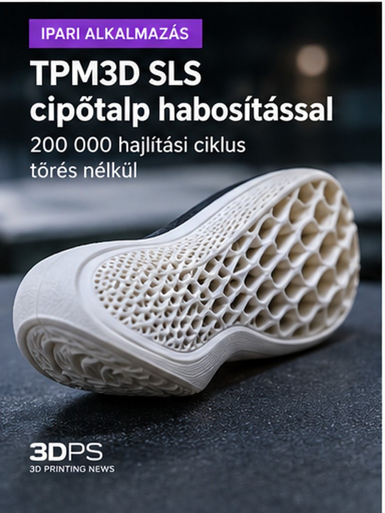 TPM3D: SLS-nyomtatott és habosított cipőtalpak fáradási tesztje